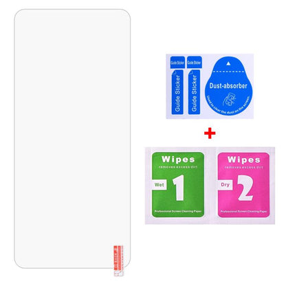 Smartphone tempered glass screen protector with cleaning accessories