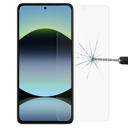 Tempered glass screen protector film for smartphone, clear with rounded corners
