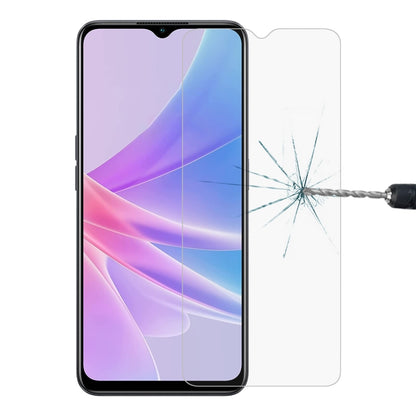 Tempered glass screen protector with clear film overlay and rounded corner cutouts