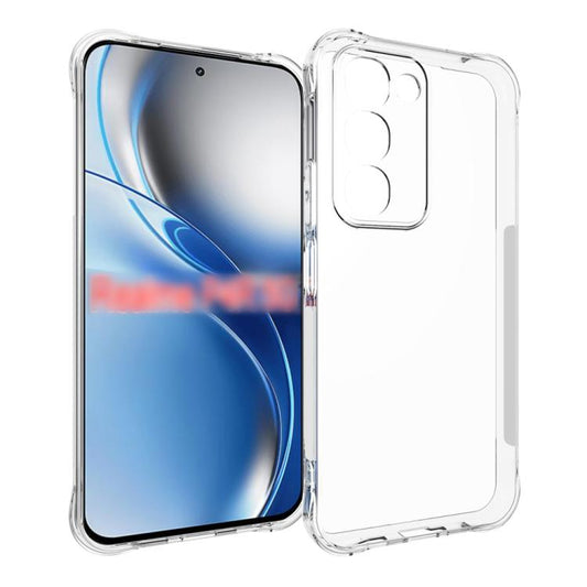 Transparent TPU phone case with raised camera and screen edge protection cutouts