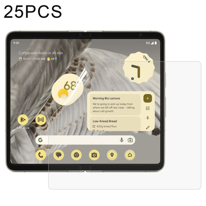 Hydrogel screen protector film set for foldable tablet, transparent flexible sheets