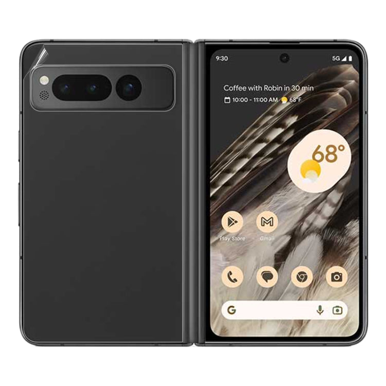 Hydrogel back screen protector film for Google Pixel Fold, full coverage on phone
