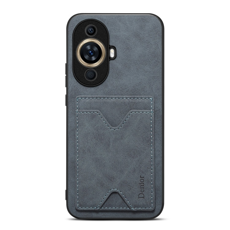 Grey PU phone case with card slot holder pocket and camera lens area