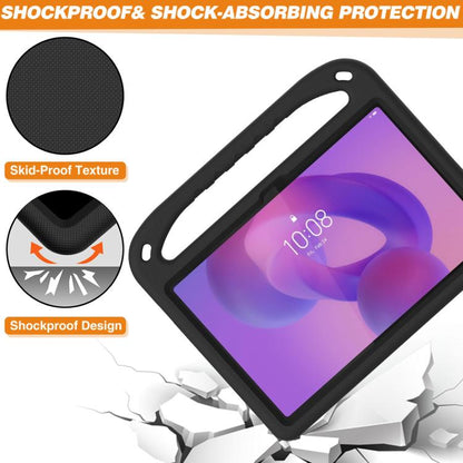Black EVA shockproof tablet case with textured grip and shock protection