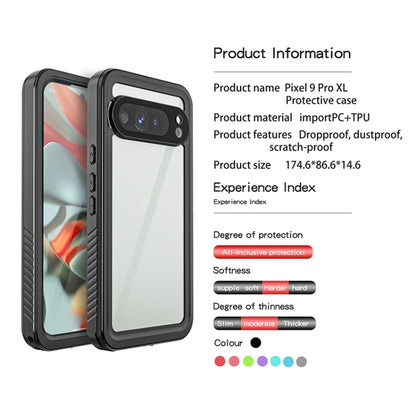 Protective phone case shown open front and back view with camera cutout, black