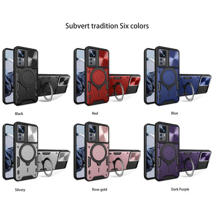 Phone case color options: black, red, blue, silver, rose gold, and dark purple