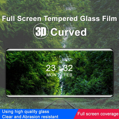 Curved tempered glass screen protector film covering a smartphone display