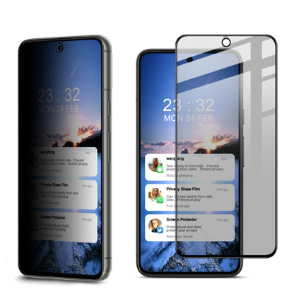 Privacy tempered glass film with full-screen coverage on smartphone front