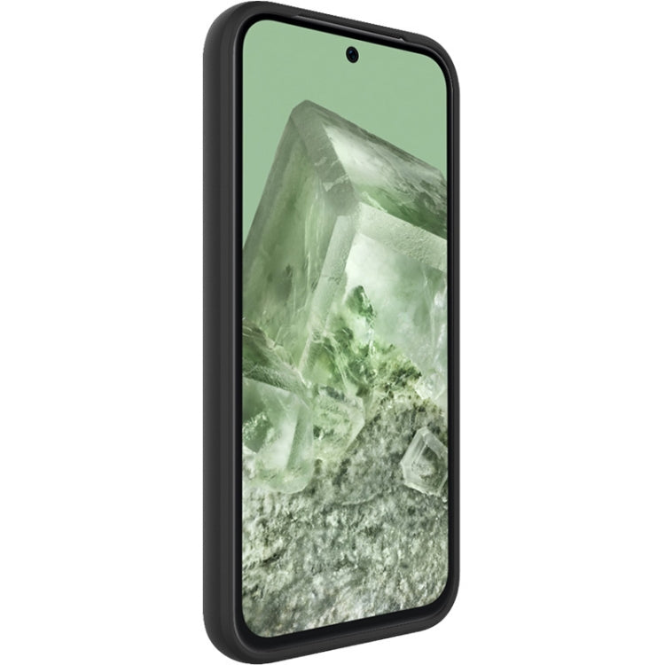 Black frosted TPU phone case showing front lip and slim side rails