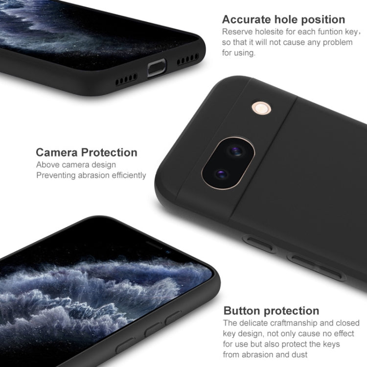 Black frosted TPU phone case with camera protection and button openings