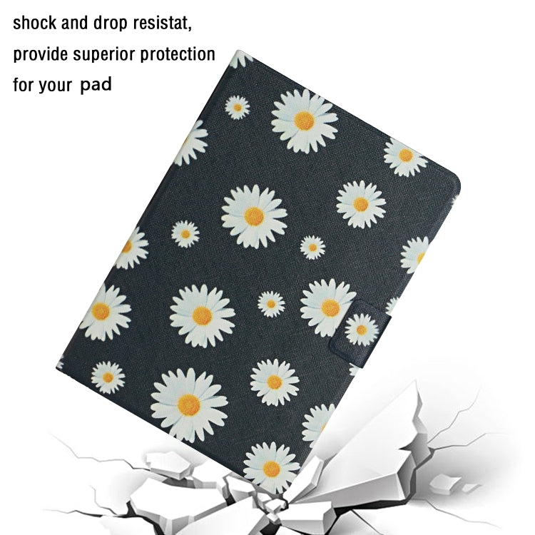 Daisy patterned leather tablet case with flip cover