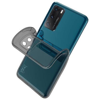 Clear TPU phone case with cutouts and protective bumper for Pixel 7a, teal back visible