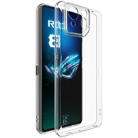 Transparent TPU shockproof phone case with raised camera and screen protection edges
