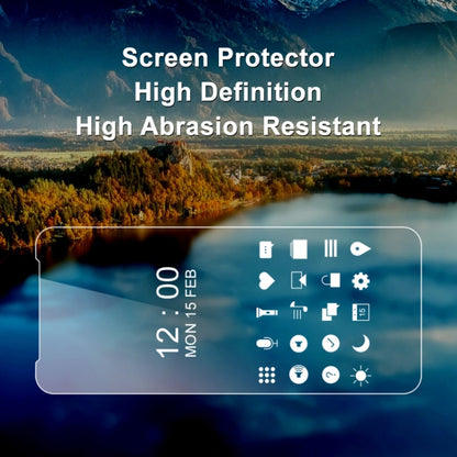 Clear soft screen protector film for smartphone display with cutout-ready openings