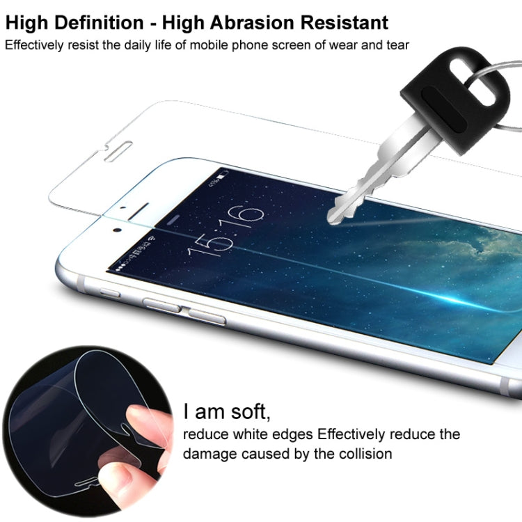 Soft clear screen protector film over smartphone screen with key for protection demo
