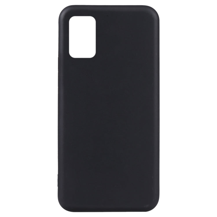 Black TPU phone case back panel with camera cutout and open ports