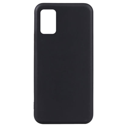 Black TPU phone case back panel with camera cutout and open ports