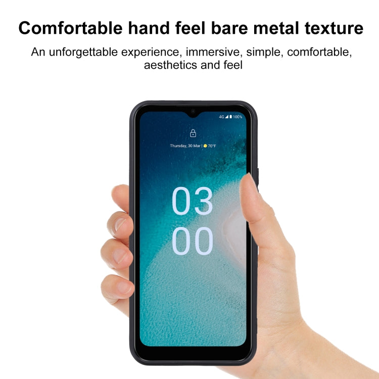 Black TPU phone case worn on a smartphone with camera cutout and side openings