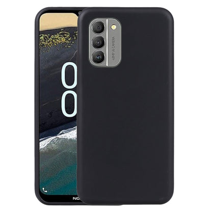 Black TPU phone case with triple-camera cutout and side port opening