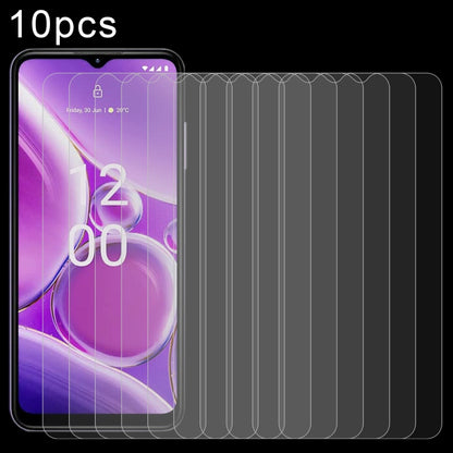 10-pack tempered glass screen protectors fitted on a phone screen