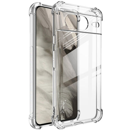 Clear TPU phone case with raised corners and protective bumper, shockproof style