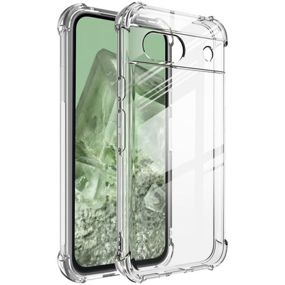 Transparent shockproof TPU phone case with raised edges and airbag corner protection