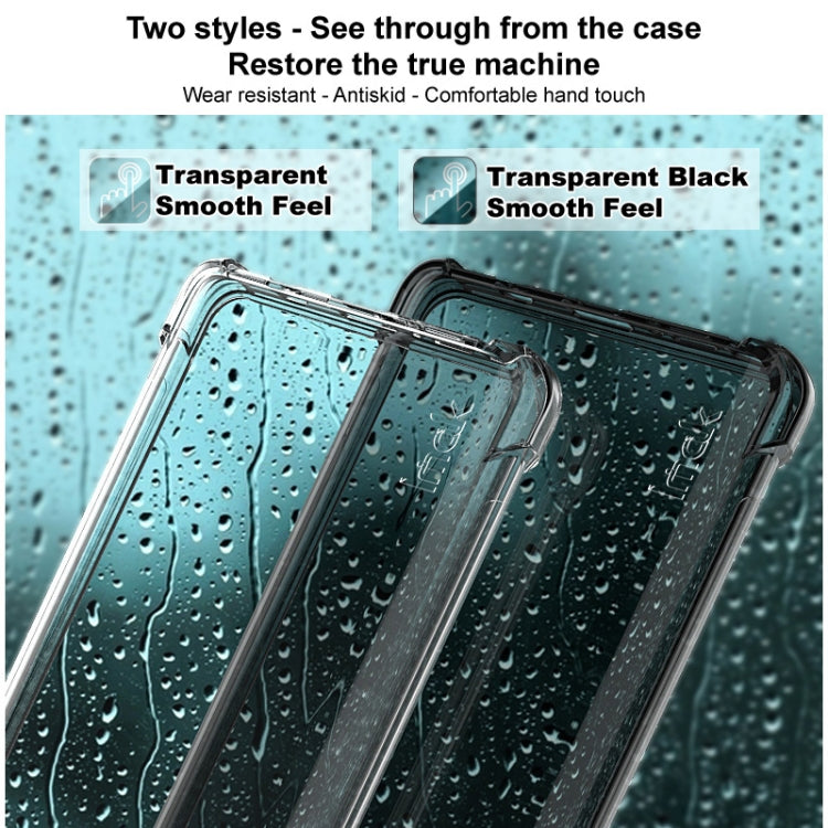 Clear and transparent-black TPU phone case with anti-slip, see-through back
