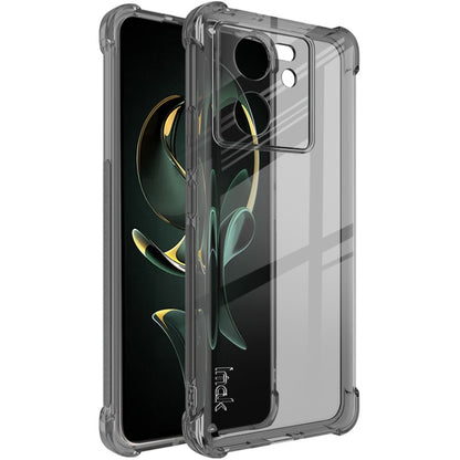 Shockproof TPU phone case, transparent black with clear back and camera cutouts
