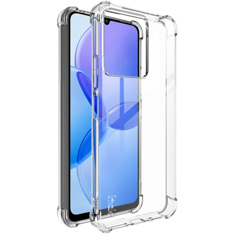 Shockproof TPU phone case, clear transparent with raised camera guard and slim side cutouts