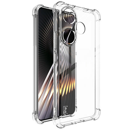 Transparent shockproof TPU phone case with raised corners and camera cutout