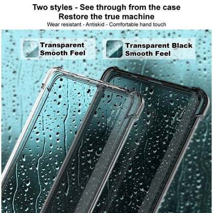Transparent TPU phone case in two finishes: clear and transparent black