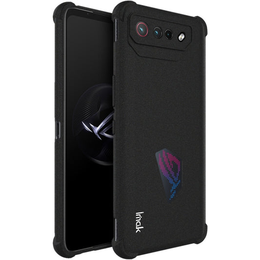 Matte black shockproof TPU phone case with airbag corners and camera cutouts