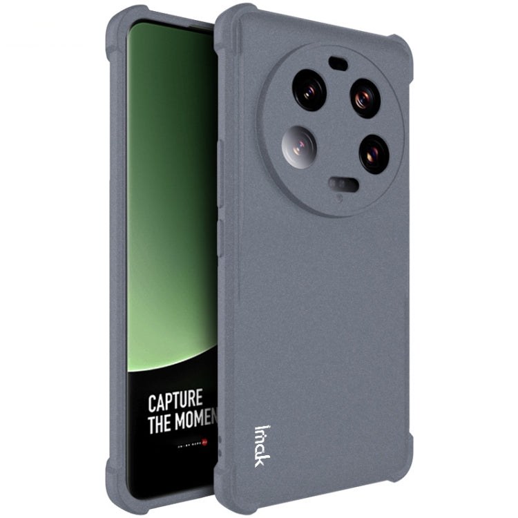 Matte grey TPU phone case with camera bump cover and shock-absorbing corner bumper