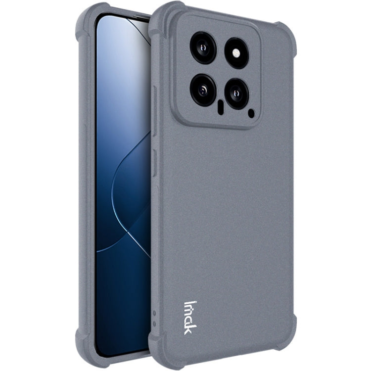 imak shockproof airbag TPU phone case, matte grey, dual camera cutouts, raised edges