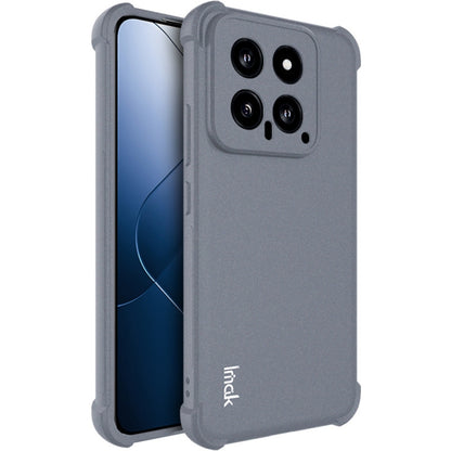 imak shockproof airbag TPU phone case, matte grey, dual camera cutouts, raised edges