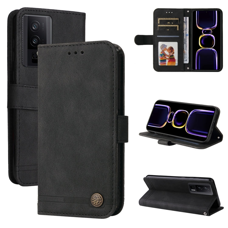 Black leather wallet phone case with card slots and magnetic fold cover.