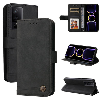 Black leather wallet phone case with card slots and magnetic fold cover.