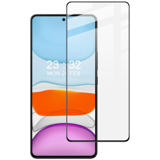 Full coverage tempered glass screen protector film, aligned over smartphone screens.
