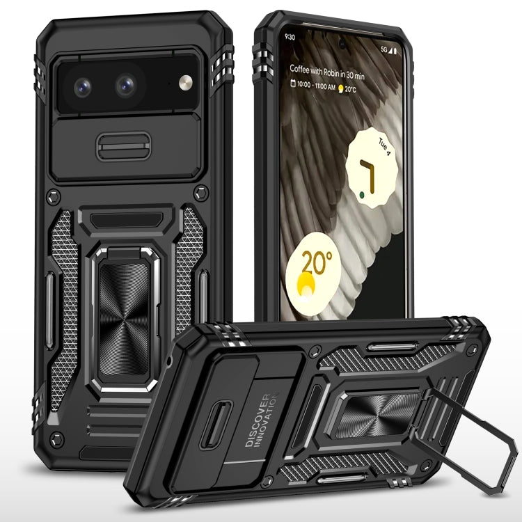 Black rugged phone case with camera shield and built-in screen protection