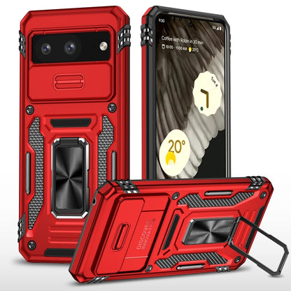 Red rugged phone case with camera shield and built-in screen protection