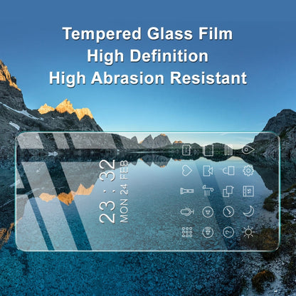 Tempered glass screen protector film fitted to Huawei nova 11 display, clear finish
