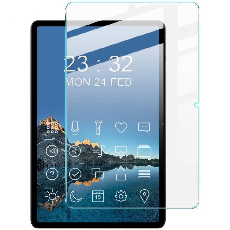 IMAK tempered glass film on tablet, clear screen protector covering the display