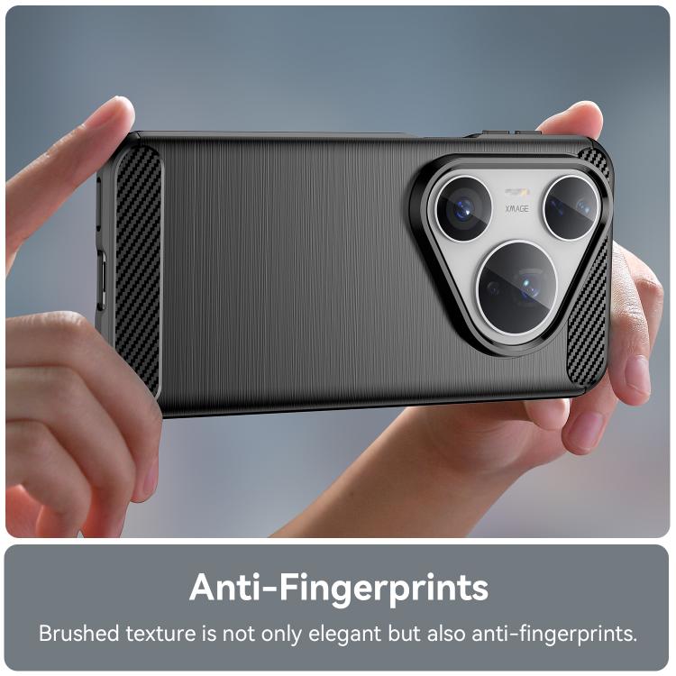 Black brushed TPU phone case with camera ring cutout and slim side grip