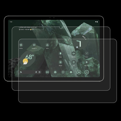 Tablet screen protector tempered glass film, 9H, 0.3mm, two-pack for full coverage