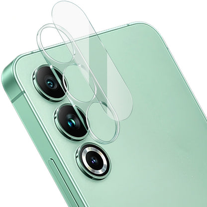 Rear camera lens glass film on mint green phone back, transparent protection over cameras