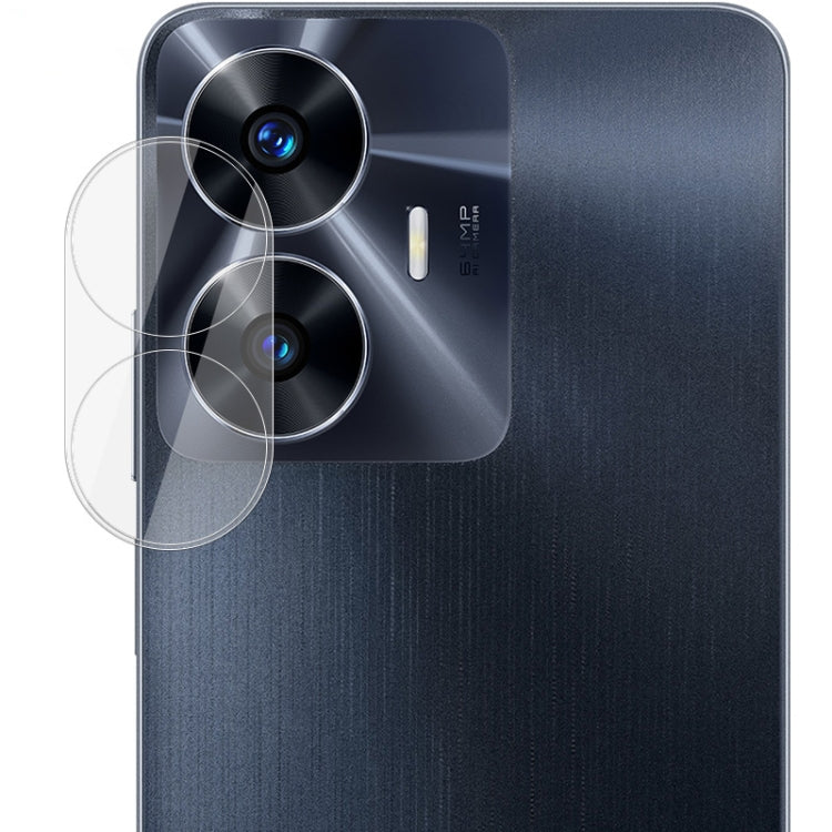 Integrated rear camera lens glass film covering two camera lenses on phone back