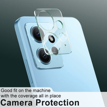 Clear tempered glass lens protector covers quad camera area on phone back
