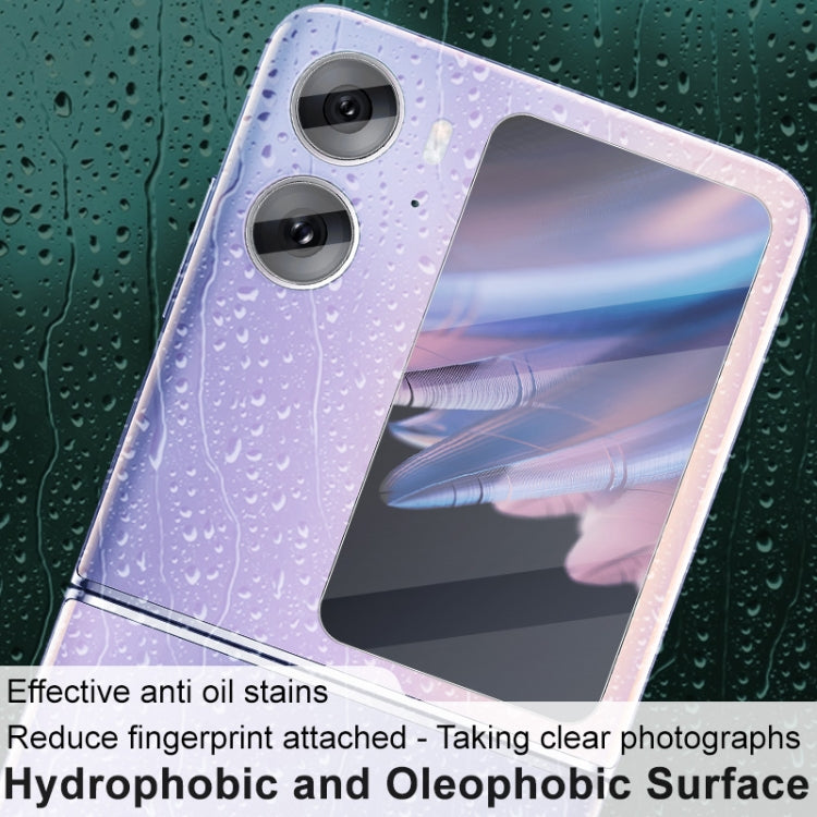 Purple phone with clear camera lens rings and back screen protector glass