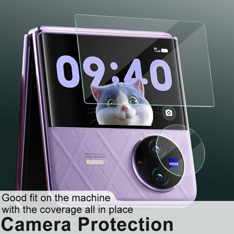 Tempered glass camera protection film and back screen protector for vivo X Flip
