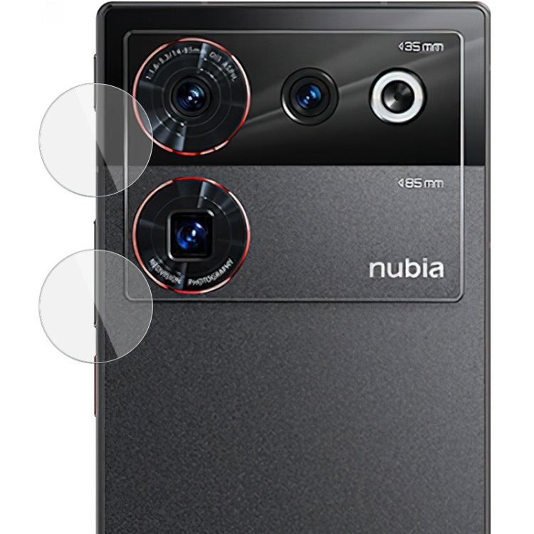 Rear camera lens glass film set with clear protective covers for a nubia phone